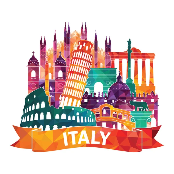 Italy skyline illustration