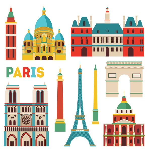 Paris city illustration — Stock Vector