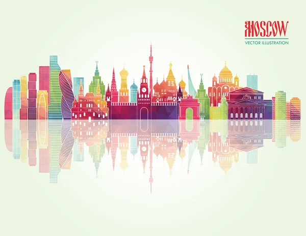 Moscow illustration background.