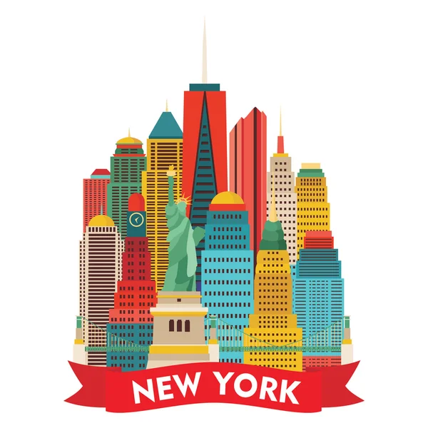 New York city illustration Vector Graphics