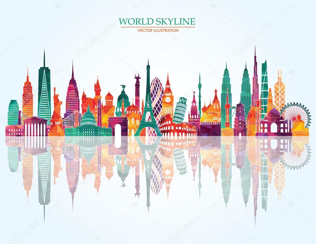 Travel and tourism background Stock Vector Image by ©CamillaCasablanca  #77281464