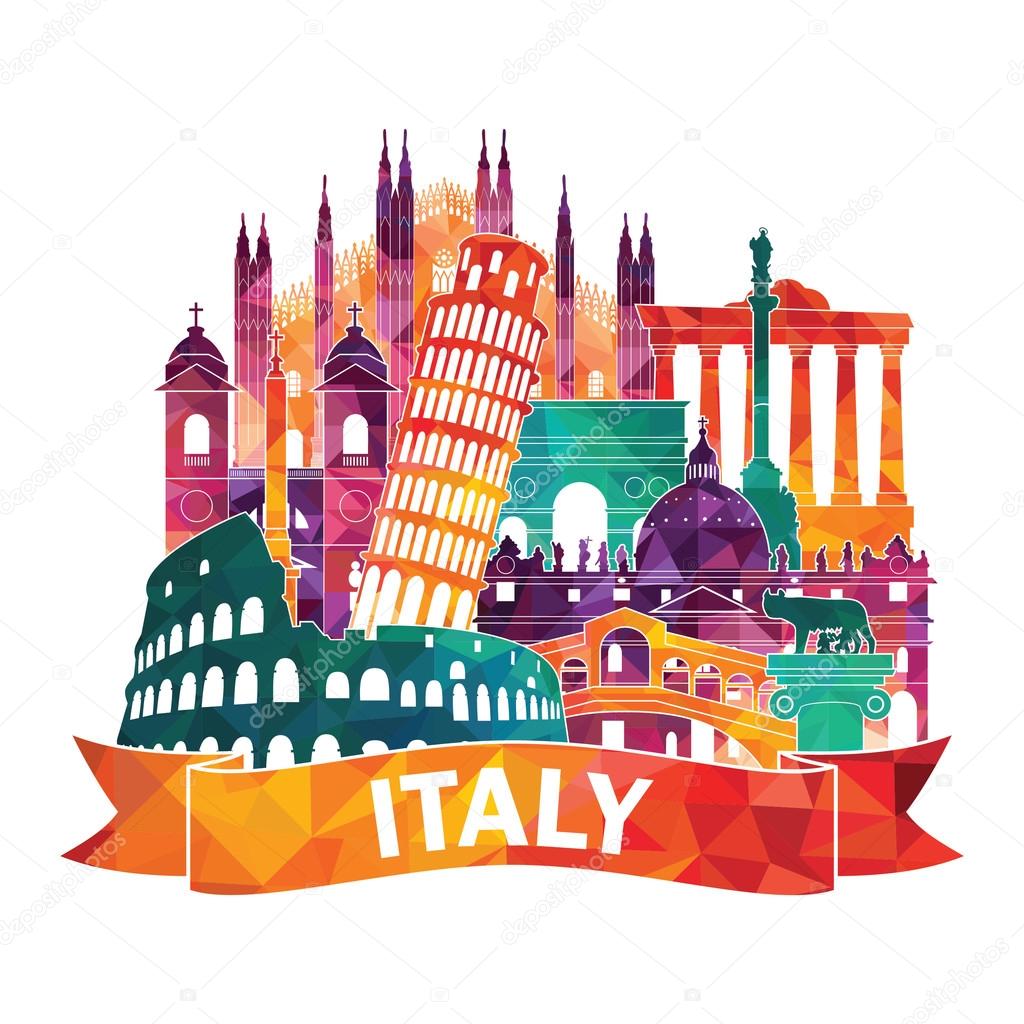 Italy skyline illustration