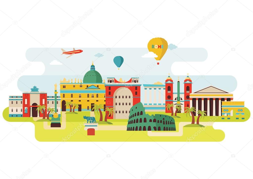 Rome skyline illustration