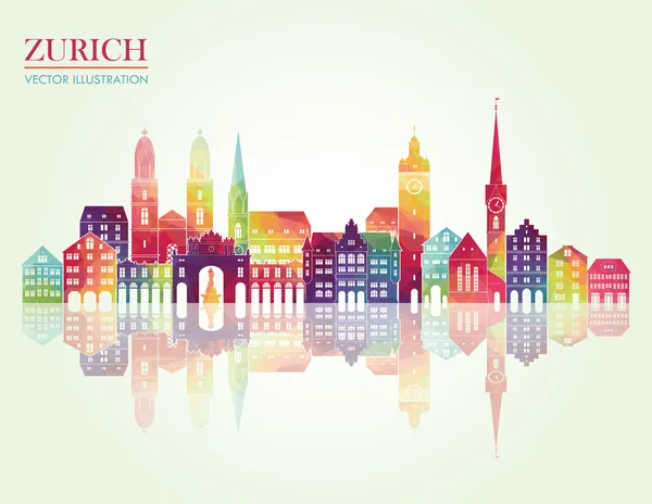 Zurich Suiza ciudad — Archivo Imágenes Vectoriales