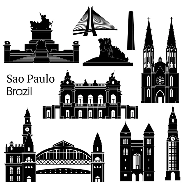 Sao Paulo monumenten — Stockvector