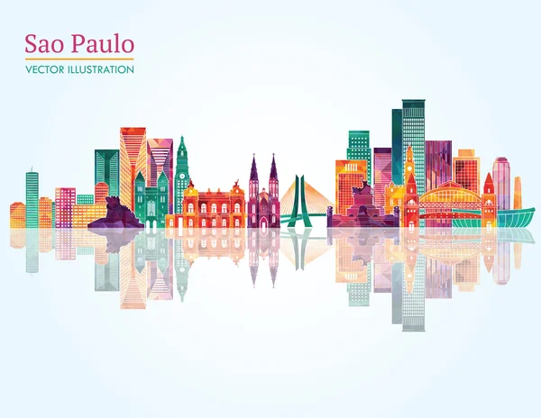 Sao Paulo manzarası siluet