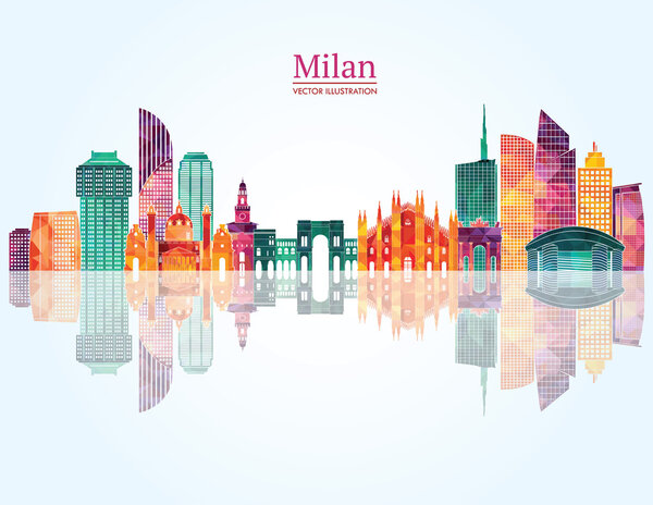 Milan detailed skyline