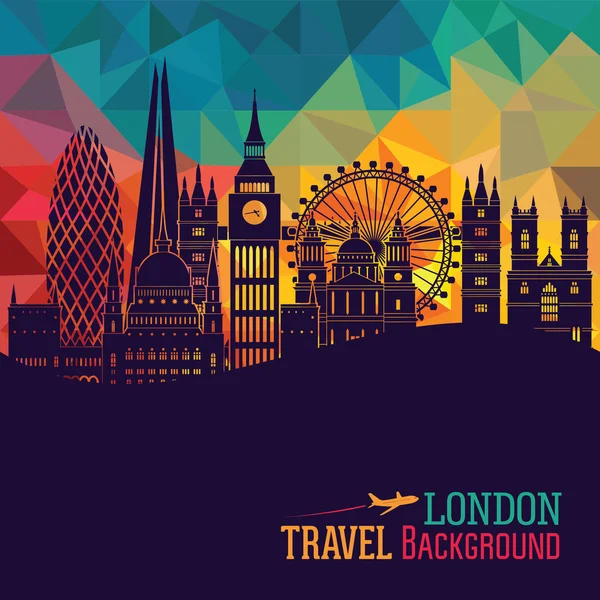 Londres Skyline detallado — Vector de stock