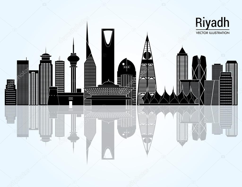 Riyadh skyline silhouette