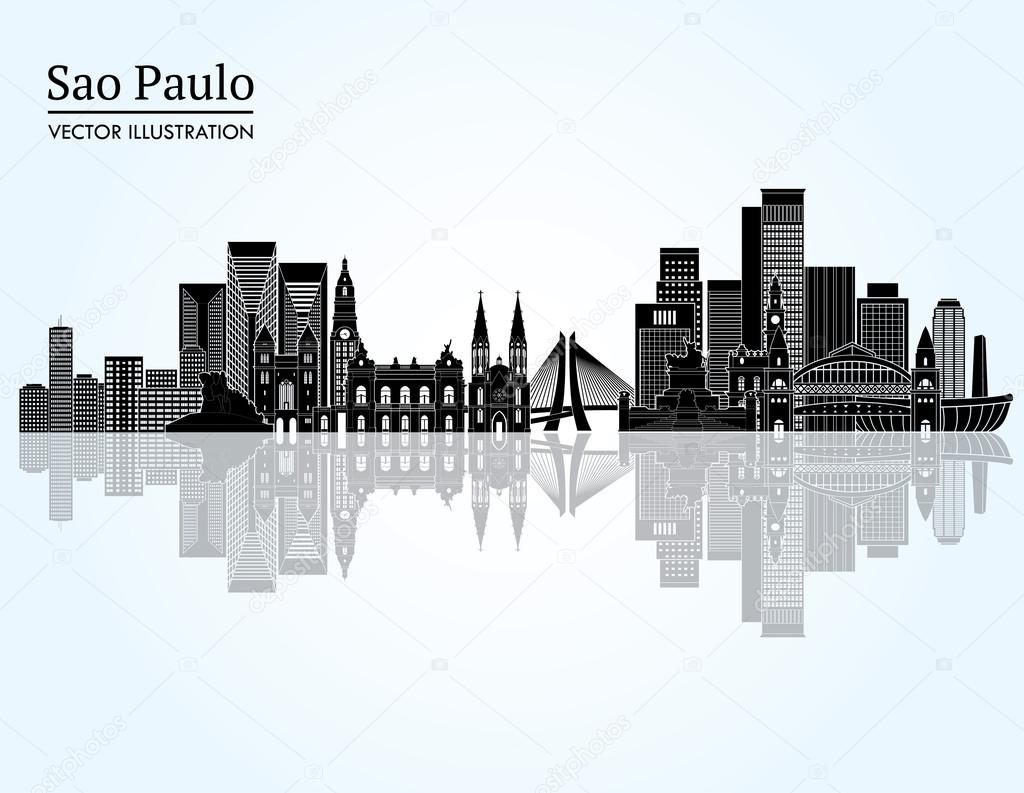 Sao Paulo detailed skyline