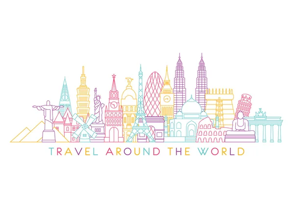 Ταξίδια και τουρισμός φόντο — Διανυσματικό Αρχείο