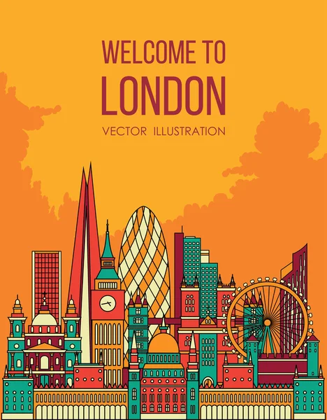 London voyage fond — Image vectorielle