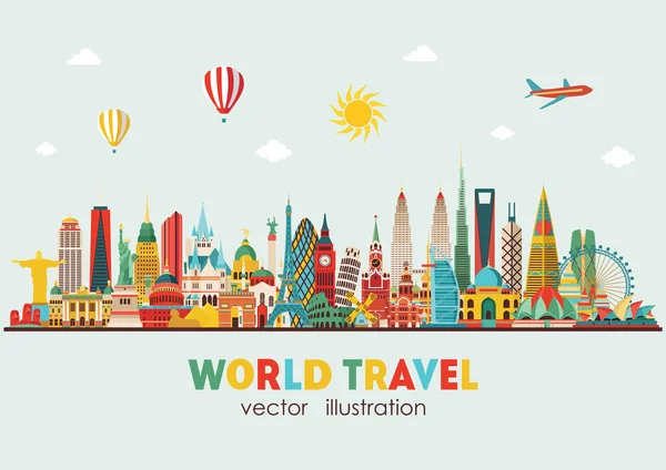 Viajes y turismo — Vector de stock