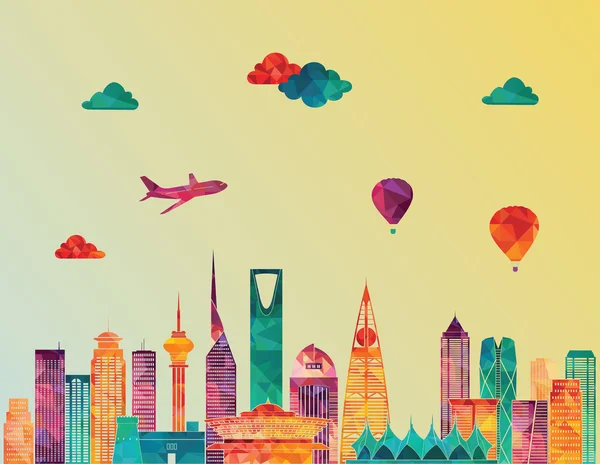 Riyadh skyline illustration — Stock Vector