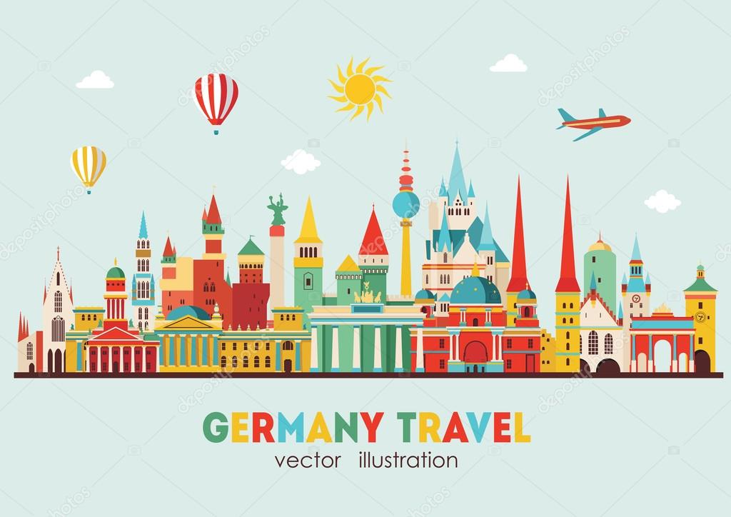 Travel Germany famous landmarks skyline