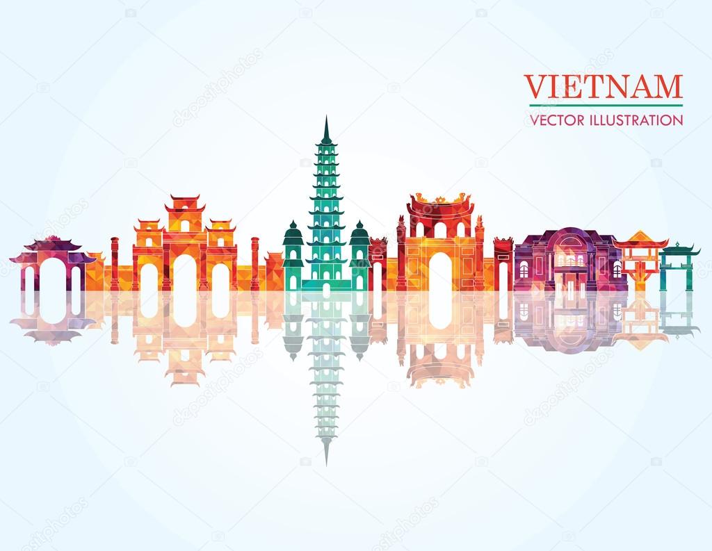 Vietnam detailed skyline