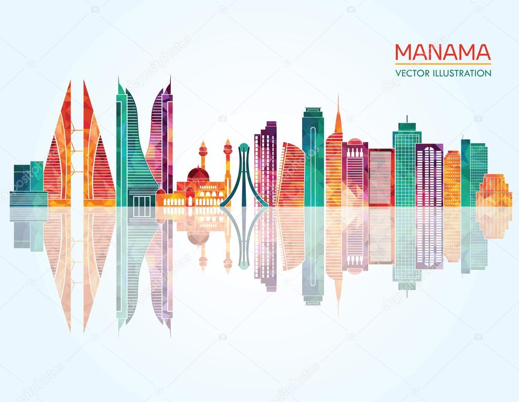 Manama detailed skyline