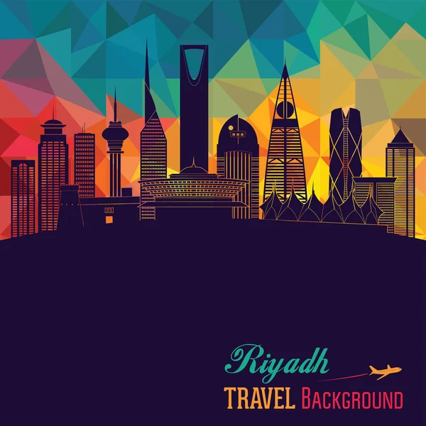 Riyadh skyline illustrazione — Vettoriale Stock