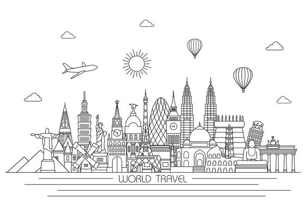 Viajes y turismo — Vector de stock