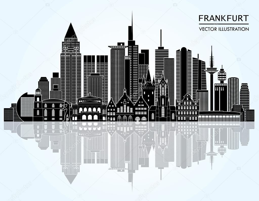 Travel Frankfurt famous landmarks skyline