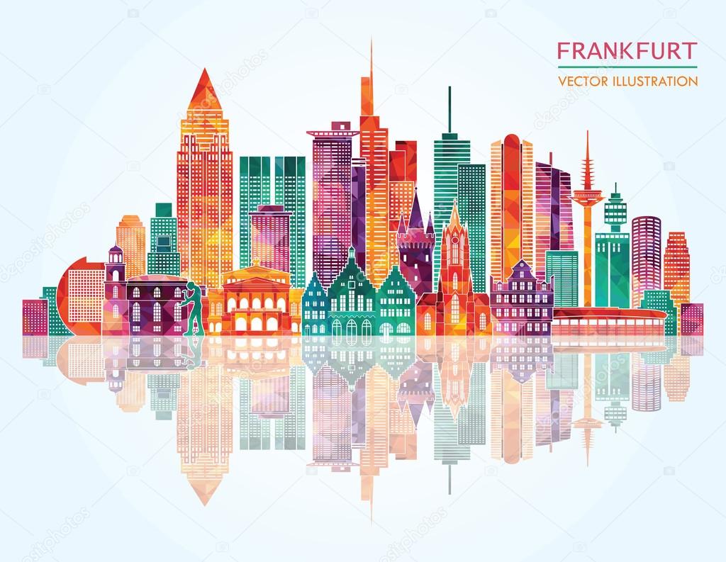 Travel Frankfurt famous landmarks skyline