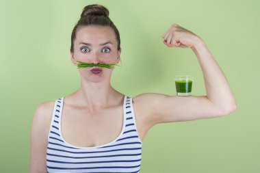 Wheatgrass power! clipart