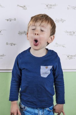 Funny kid being naughty clipart