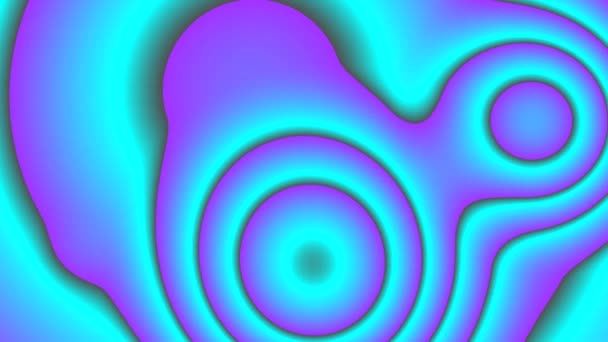 Абстрактный Многоцветный Фон Морфинговыми Кругами Капли Плоскости — стоковое видео