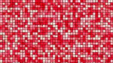 Işıldayan çok renkli karelerle donatılmış soyut arkaplan. Geometrik şekillerden gelen gürültü efektli animasyon.