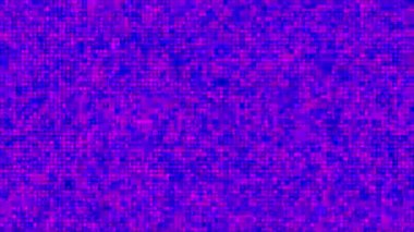 Işıldayan çok renkli karelerle donatılmış soyut arkaplan. Geometrik şekillerden gelen gürültü efektli animasyon.