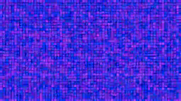 Зацикленный Абстрактный Фон Мерцающими Разноцветными Квадратами Анимация Эффектом Шума Геометрических — стоковое видео