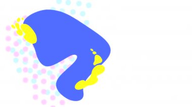 Grafik elementleri ve biçimsiz şekillerle soyut canlandırılmış arkaplan.