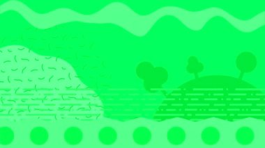 Geometrik şekiller, çizgiler ve çizilmiş düz elementlerle soyut döngülü arkaplan.