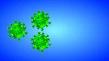 Virüslü soyut arkaplan, farklı renklerde kabuğun parıldayan gradyan dolgusu. Çizilmiş ögelerin canlandırması.