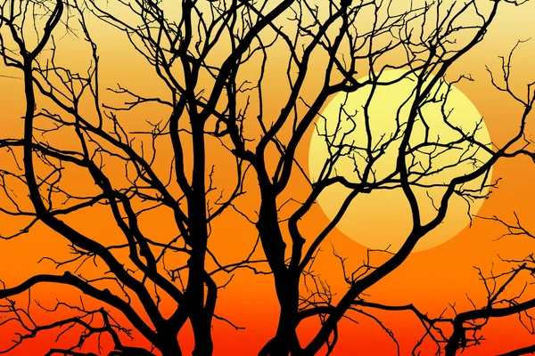 Ağaç siyah silüeti