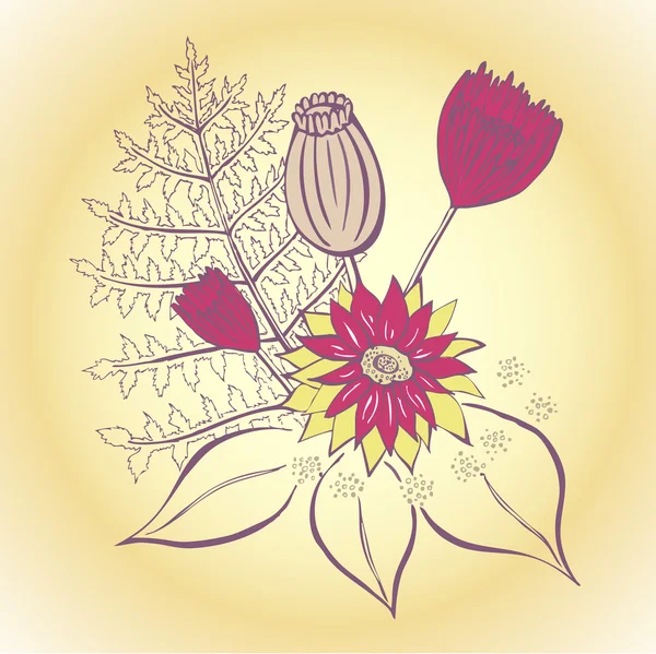 Bouquet floral de célébration — Image vectorielle