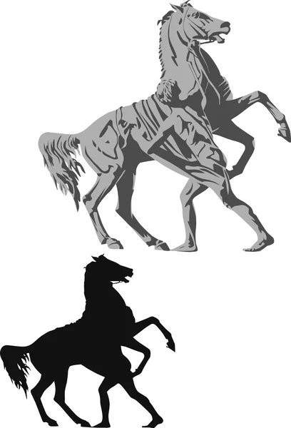 Caballos Klodt — Vector de stock