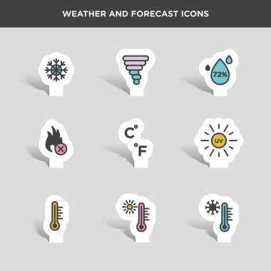 Hava durumu ve tahmin Icons set