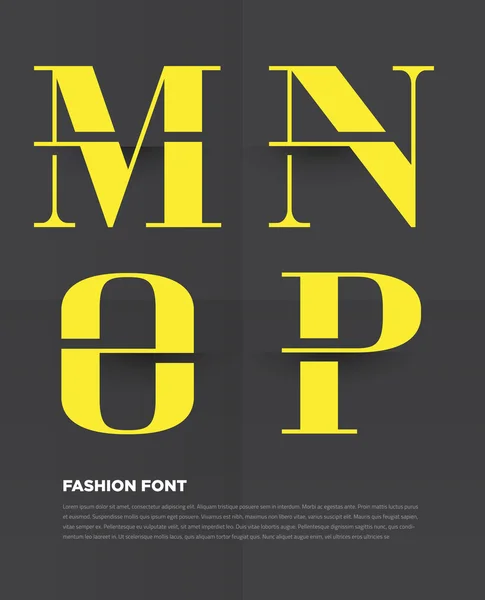 Elegant typografiska alfabetet bokstäver — Stock vektor