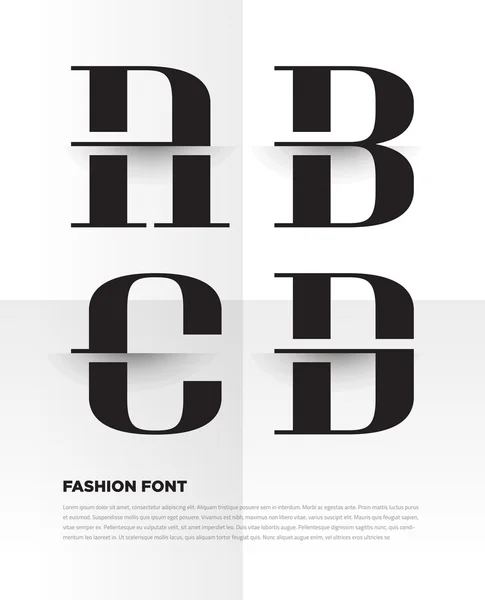 Elegantní typografické abeceda písmen — Stockový vektor