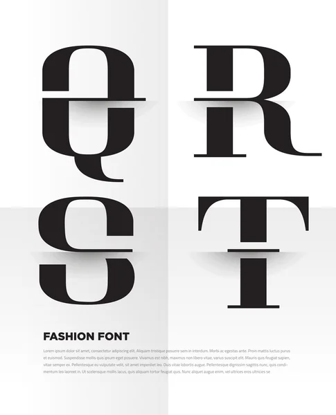 Elegant typografiska alfabetet bokstäver — Stock vektor
