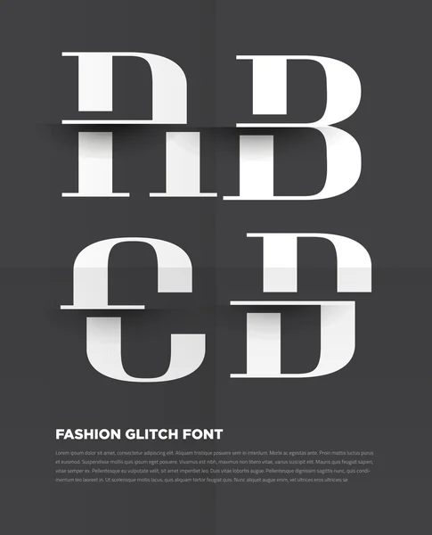 Élégantes lettres de l'alphabet typographique — Image vectorielle