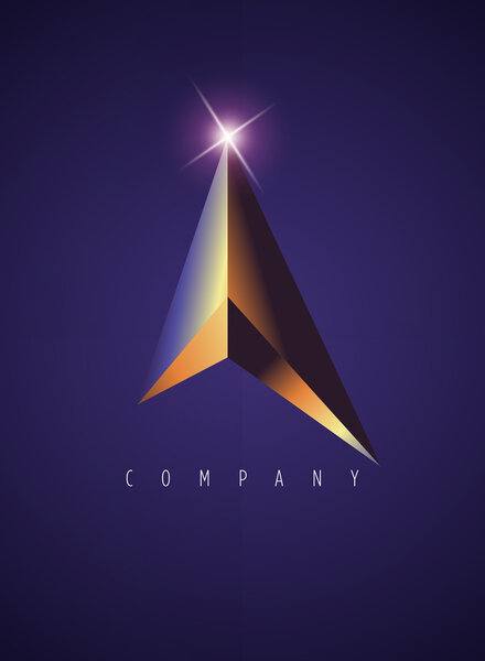 шаблон логотипа металлического символа
