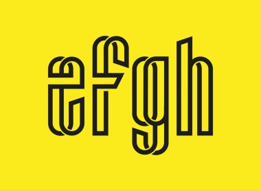 yaratıcı satır alfabe sembolleri seti