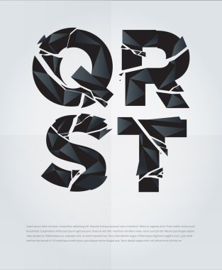 Tipografik kırık alfabesi harfleri