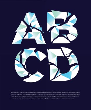 Tipografik kırık alfabesi harfleri