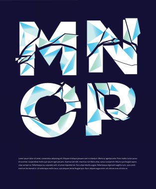 Tipografik kırık alfabesi harfleri