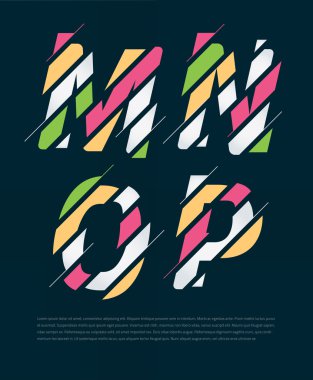 Tipografik kırık alfabesi harfleri