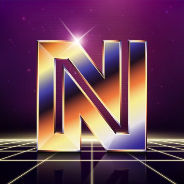 şık metalik yazı mektup