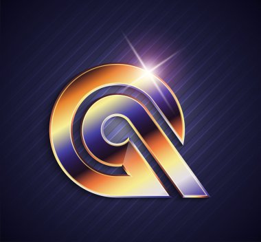 şık metalik yazı mektup